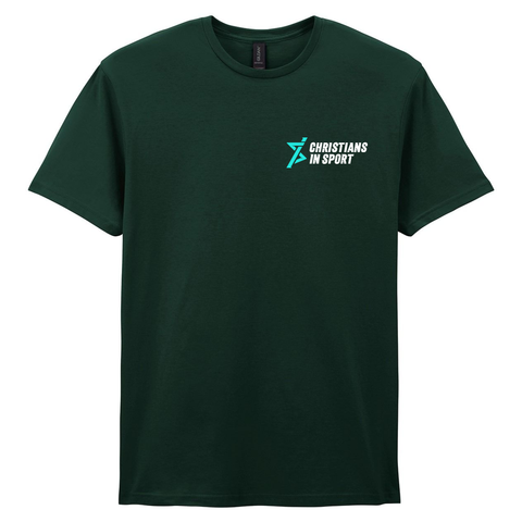 Mens T-Shirt | Forest Green (Running Man)